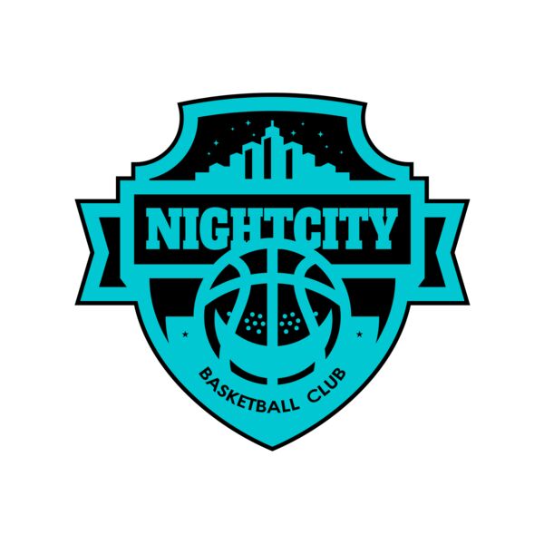 Night city Basketball club logo template Thumbnail